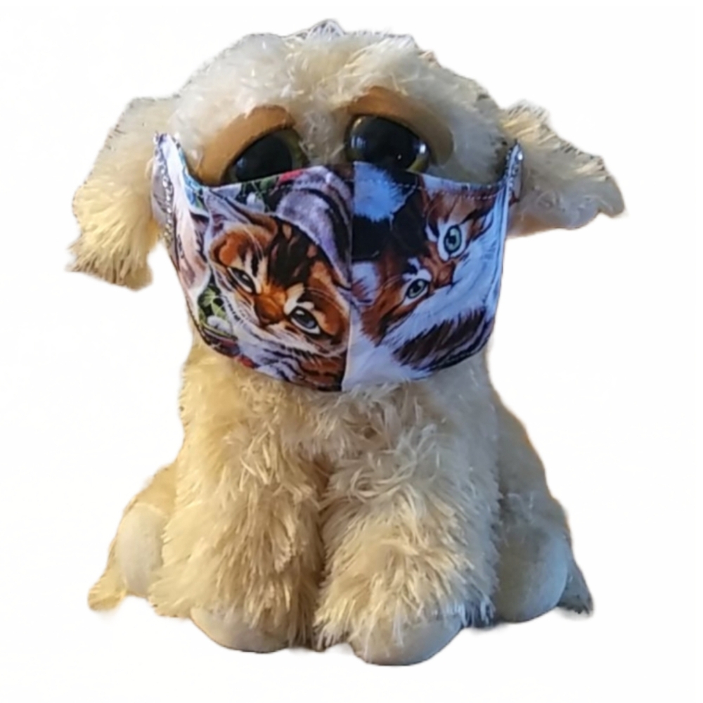 GIRL’S “PORTRAIT OF KITTENS” COTTON FACE MASK